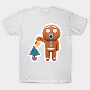 Christmas Sticker, Ginger Man Sticker T-Shirt